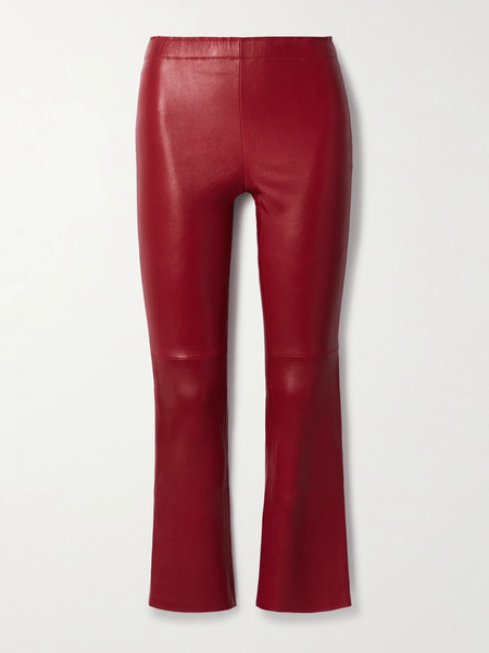  Stouls Stouls - Jp Twenty Cropped Leather Flared Leggings - Burgundy 