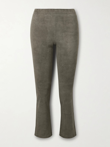  Stouls Stouls - Jp Twenty Cropped Suede Flared Leggings - Gray 