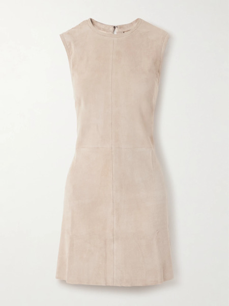  Stouls Stouls - Miuccia Paneled Suede Mini Dress - Sand 