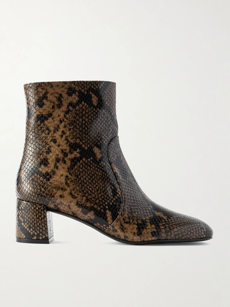  Stuart Weitzman Stuart Weitzman - Maeve Snake-effect Leather Ankle Boots - Snake Print 