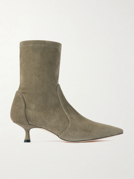  Stuart Weitzman Stuart Weitzman - Naomu Suede Ankle Boots - Taupe 
