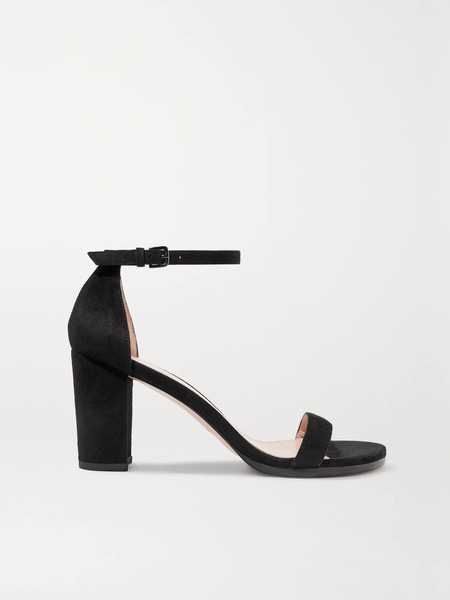  Stuart Weitzman Stuart Weitzman - Nearlynude Suede Sandals - Black 