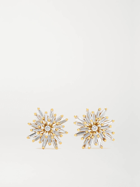  Suzanne Kalan Suzanne Kalan - 18-karat Gold Diamond Earrings - One Size 