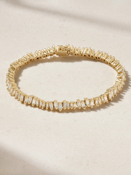  Suzanne Kalan Suzanne Kalan - 18-karat Gold Diamond Tennis Bracelet - One Size 