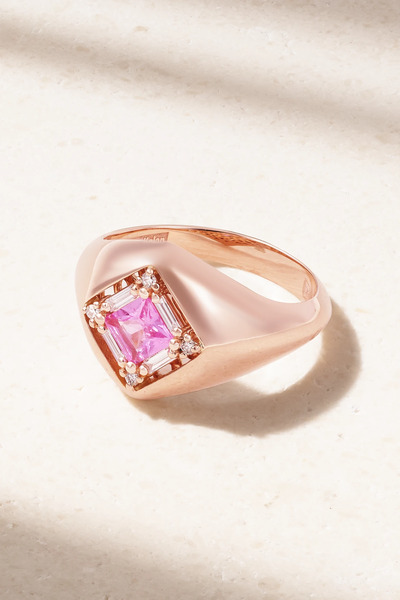  Suzanne Kalan Suzanne Kalan - 18-karat Rose Gold, Sapphire And Diamond Ring - 4 