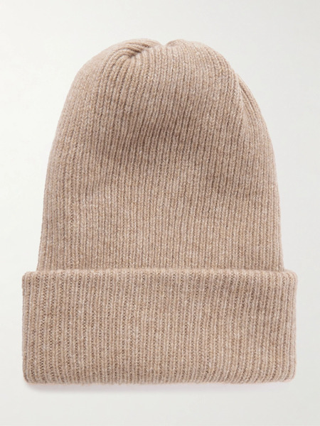  Suzie Kondi Suzie Kondi - Bebe Ribbed Cashmere Beanie - Camel 