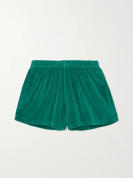  Suzie Kondi Suzie Kondi - Cotton-blend Velour Shorts - Green 