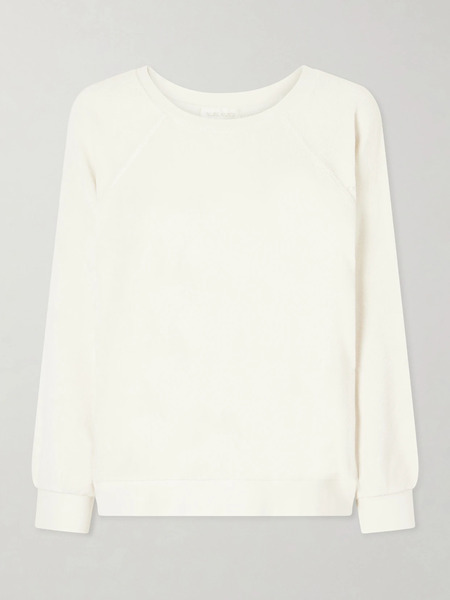  Suzie Kondi Suzie Kondi - Samos Cotton-blend Terry Sweatshirt - Ivory 