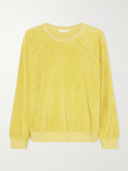  Suzie Kondi Suzie Kondi - Samos Cotton-blend Terry Sweatshirt - Yellow 