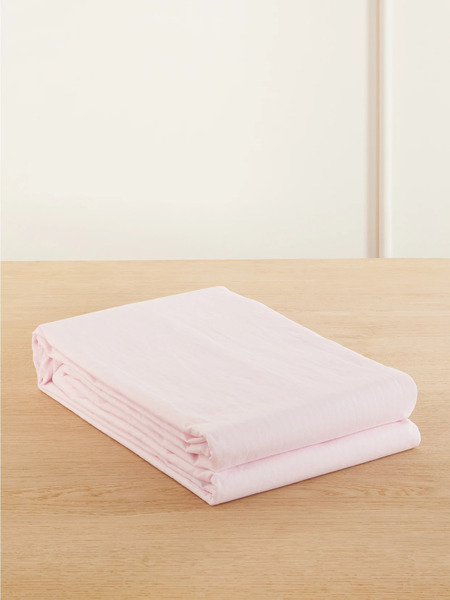  Tekla Tekla - Striped Organic Cotton-percale Queen Duvet Cover - Baby Pink 