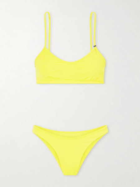  The Attico The Attico - Logo-embellished Triangle Bikini - Yellow 