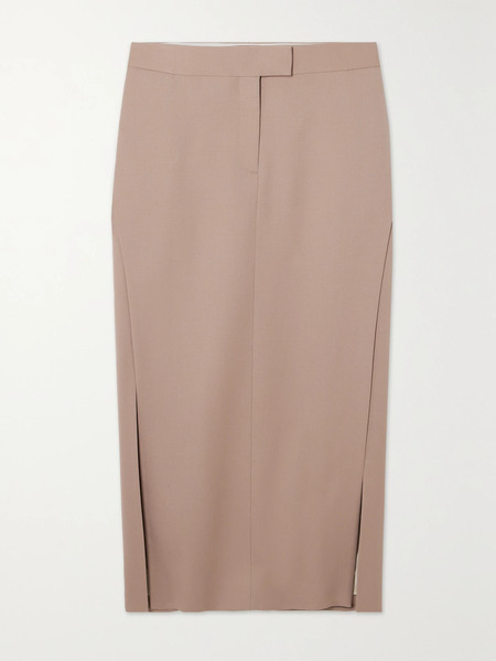  The Attico The Attico - Wool Midi Skirt - Beige 