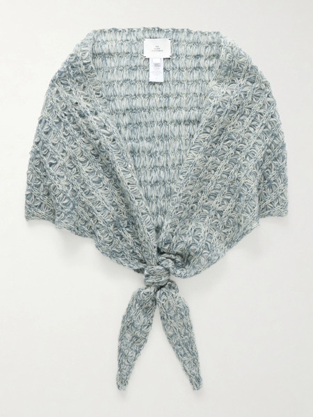  The Elder Statesman The Elder Statesman - Cashmere And Silk-blend Scarf - Green 