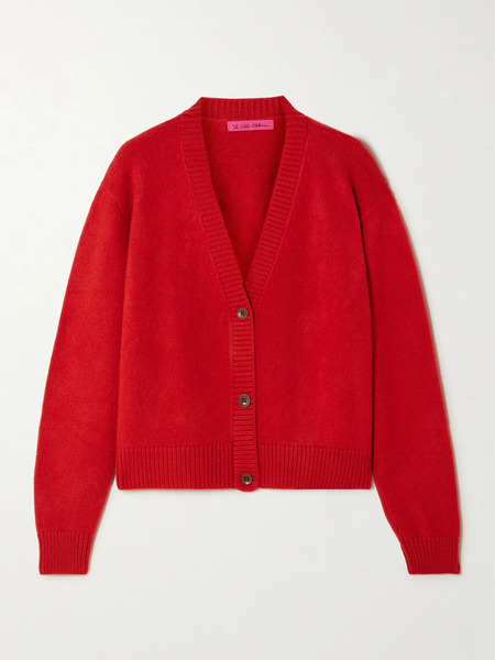  The Elder Statesman The Elder Statesman - Cashmere Cropped Cardigan - Red 
