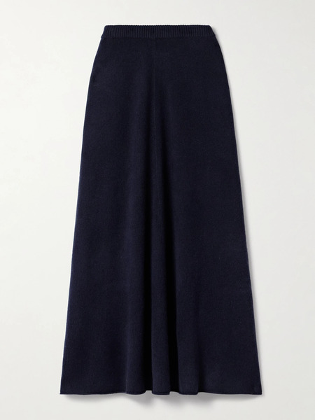  The Elder Statesman The Elder Statesman - Cashmere Maxi Skirt - Navy 