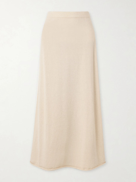 The Elder Statesman The Elder Statesman - Cashmere Maxi Skirt - Off-white 