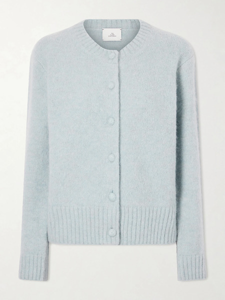  The Elder Statesman The Elder Statesman - Indie Alpaca-blend Cardigan - Blue 
