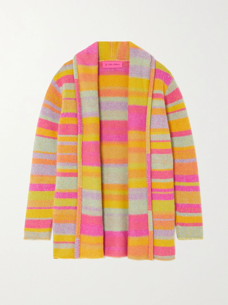  The Elder Statesman The Elder Statesman - Striped Cashmere Cardigan - Orange 