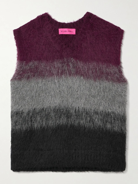  The Elder Statesman The Elder Statesman - Thistle Ombré Brushed Alpaca-blend Vest - Multi 