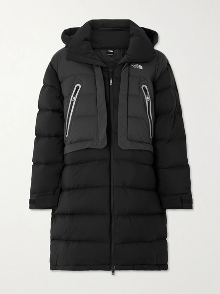  The North Face The North Face - Printed Paneled Quilted Shell Hooded Down Jacket - Black 