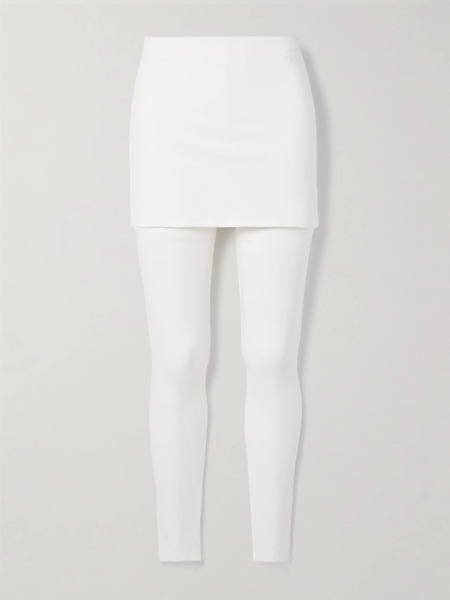  The Park The Park - Joy Layered Stretch-tencel™ Lyocell Leggings - Cream 