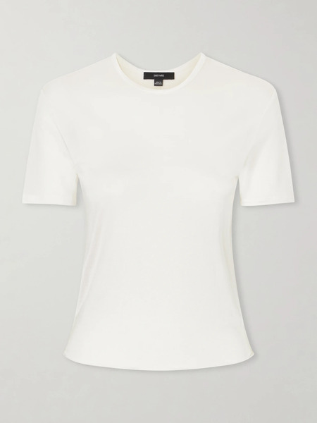  The Park The Park - Luna Semi-sheer Lyocell T-shirt - White 
