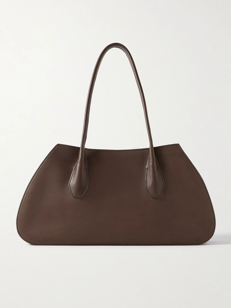 The Row The Row - Alger Leather Shoulder Bag - Dark Brown 