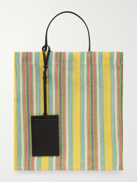  The Row The Row - Barn Mini Leather-trimmed Canvas Tote - Multi 