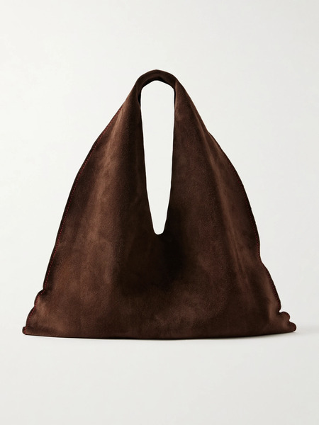  The Row The Row - Bindle Small Suede Shoulder Bag - Brown 