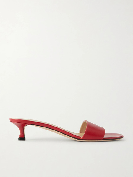  The Row The Row - Combo Leather Mules - Red 