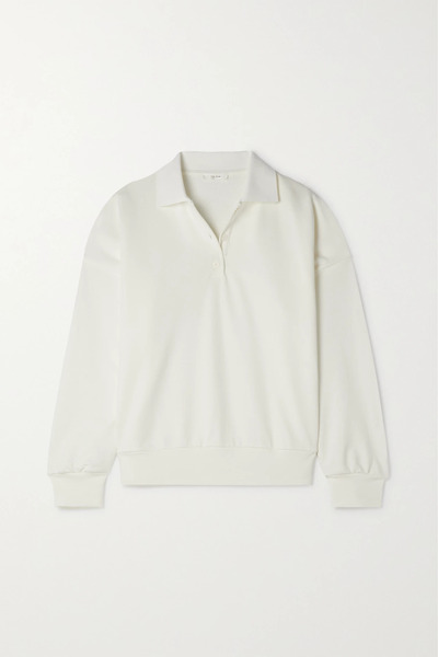  The Row The Row - Essentials Corzas Cotton-terry Polo Top - Cream 