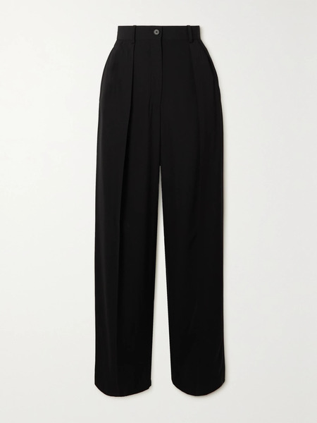  The Row The Row - Essentials Igor Crepe Straight-leg Pants - Black 