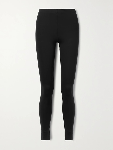  The Row The Row - Essentials Woolworth Stretch-ponte Leggings - Black 