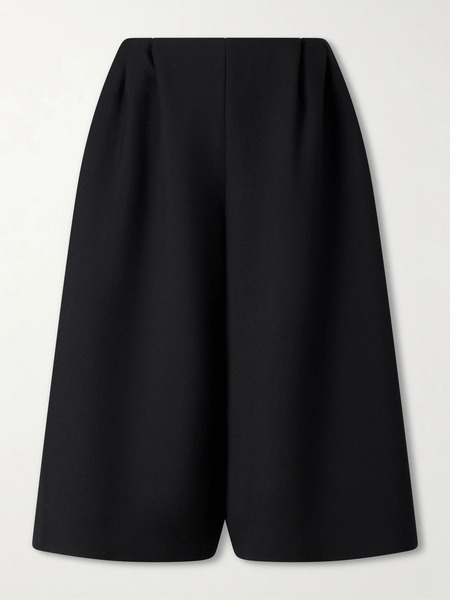  The Row The Row - Fauna Wool-twill Knee-length Shorts - Black 