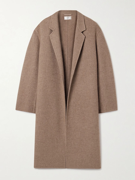  The Row The Row - Fedra Cashmere And Cotton-blend Coat - Taupe 