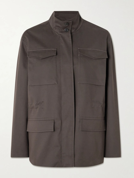  The Row The Row - Floriane Stretch Cotton And Cashmere-blend Field Jacket - Brown 
