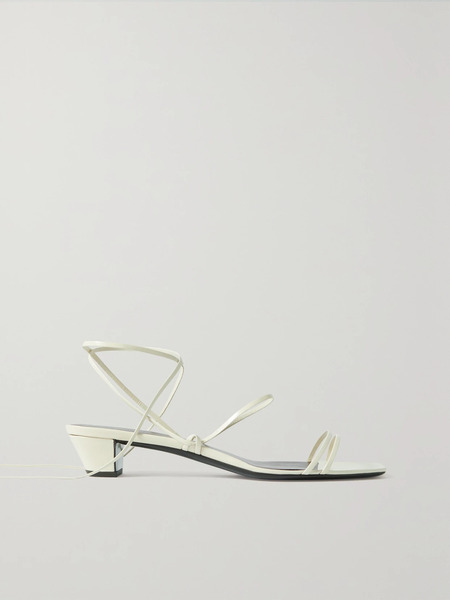  The Row The Row - Graphic Leather Sandals - Ivory 