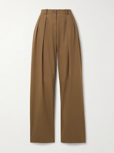  The Row The Row - Igor Cotton And Cashmere-blend Gabardine Wide-leg Pants - Sand 