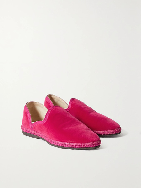  The Row Kids The Row Kids - Friulane Velvet Slippers - Fuchsia 