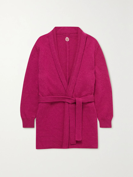  The Row Kids The Row Kids - Huey Belted Cashmere Cardigan - Fuchsia 