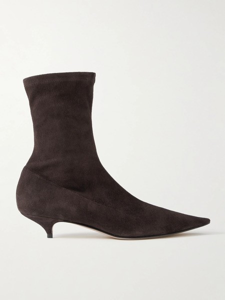  The Row The Row - Liisa Suede Ankle Boots - Dark Brown 