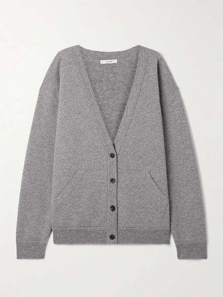  The Row The Row - Lonn Oversized Cashmere Cardigan - Light Gray 