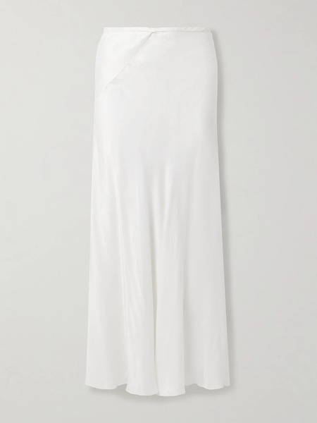  The Row The Row - Luce Washed-satin Maxi Skirt - Off-white 