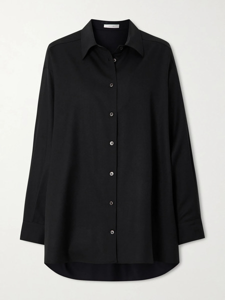  The Row The Row - Luke Oversized Wool-flannel Shirt - Black 