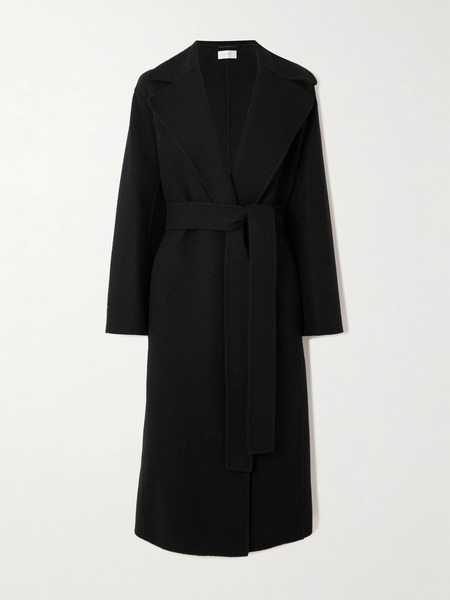  The Row The Row - Malika Belted Wool-blend Coat - Black 