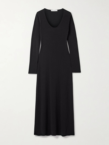  The Row The Row - Mavy Knitted Midi Dress - Black 