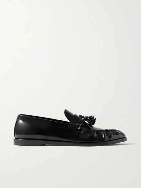  The Row The Row - Mens Tasseled Leather Loafers - Black 