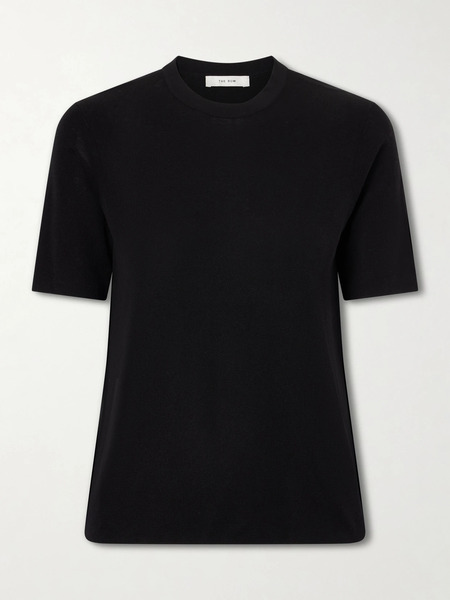  The Row The Row - Ozzi Silk-blend T-shirt - Black 