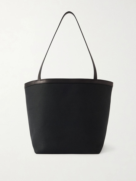  The Row The Row - Park Reversible Leather-trimmed Twill Tote - Black 
