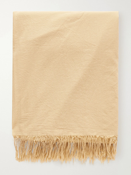  The Row The Row - Parla Fringed Cotton Scarf - Sand 